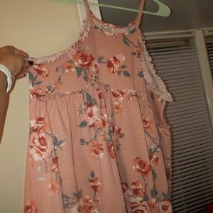 Pink floral halter top!